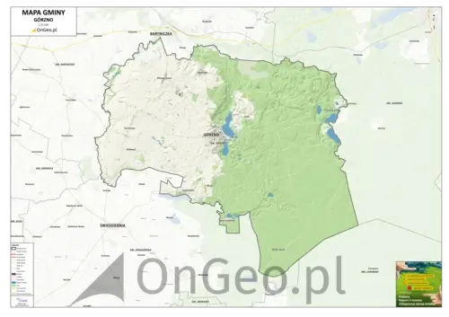 Mapa gminy Górzno